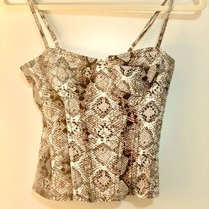 NWT Snake Skin Corset Top